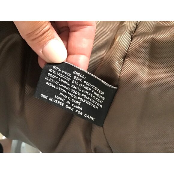 LONDON FOG MENS PENDLETON JACKET 60% WOOL COAT POCKETS BUTTON-UP BEIGE SIZE XXL - Picture 6 of 9